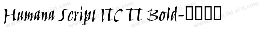 Humana Script ITC TT Bold字体转换